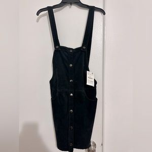 ZARA - black denim overall dress